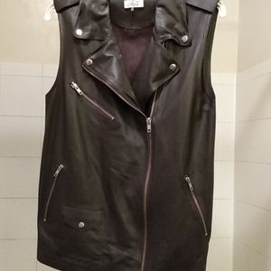 Gorgeous Real Leather moto vest